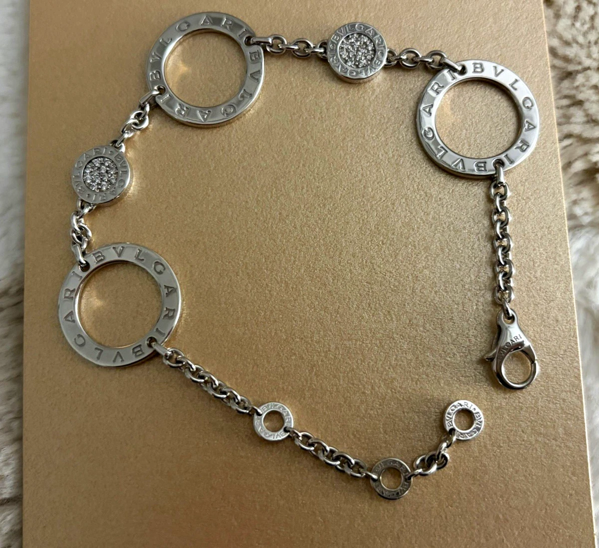 BVLGARI ブレスレット ローマンソルベ ホワイトゴールド 750 Bvlgari White Gold Fine Bracelets & Charms for sale | eBay