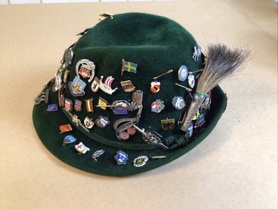 Green Wool Yodeler Alpine Fedora Hat with Pins Green Wool Yodeler Alpine Fedora Hat with Pins main image 2