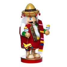 Kurt Adler Chubby Nutcracker Collection, Mexican Nutcracker, 10.25"