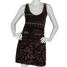 Vintage Custo Barcelona Geometric Pop Art Velvet Y2K Mini Dress
