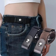 Adjustable Stretch Elastic Waist Band Invisible Belt Buckle-Free Belts for Women