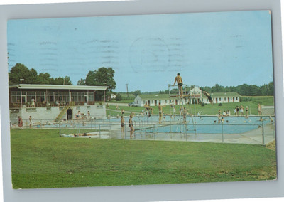 Swimming Pool at Sand Cove Sandy Cove Ministries Maryland Vintage Postcard K8