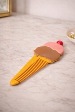 Avon 1970s Ice Cream Cone Comb Novelty Plastic Vanity Comb, 7.25”