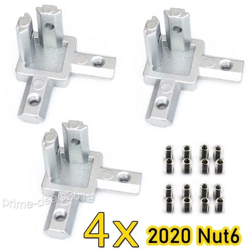 4 Stk Eckverbinder Profilverbinder 30mm/ 40mm Nut 8 Aluprofil Eckwinkel 3-Wege