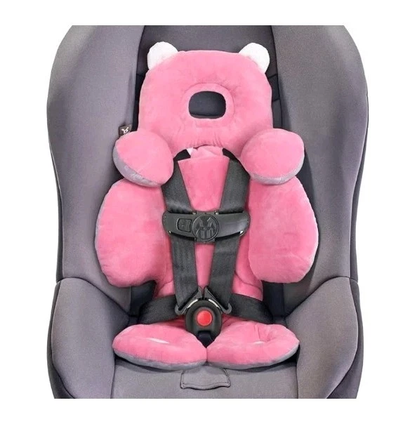 Almohada de apoyo para la cabeza de bebé Benbat para asiento de coche, cochecito - rosa - ¡Solo almohada para la cabeza! Foto 3 de 4