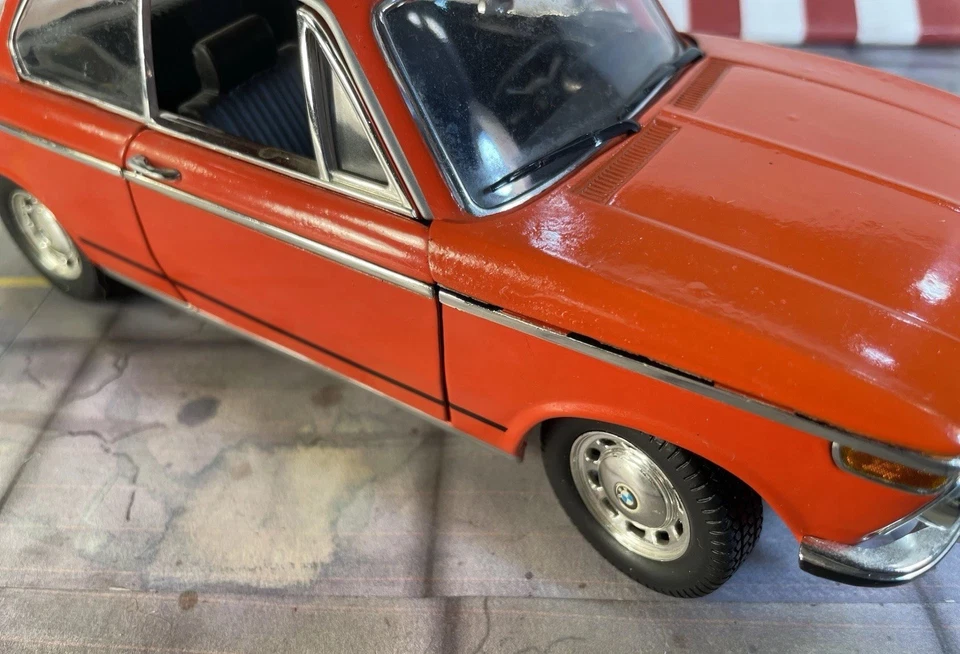 Rare 1/18 Anson BMW 2002 Orange Diecast Orig Owner Paint Blemishes **READ** - Image 3 of 4