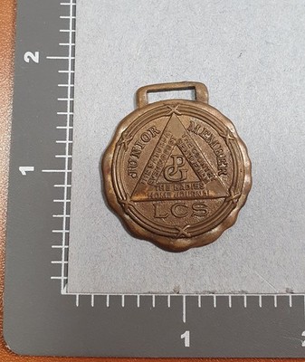 LCS Junior Member Good Merit Award Curtis Publishing Philadelphia Watch Fob 1366