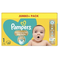 Pampers Newborn Nappies 22-Pack, Baby Size 1, 2kg-5kg, 80 Pack Jumbo 0.20 per nappy