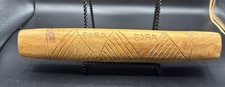 Polynesian Slit Drum Made In Bora Bora 13-1/4&rdquo; Long X 2-1/4&rdquo; Wide (Split on end)