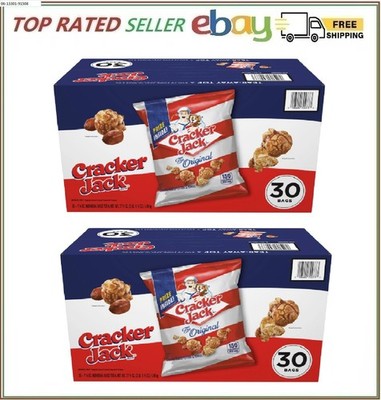 2 Pack Cracker Jack Original Caramel Coated Popcorn and Peanuts 1.25 oz., 30 pk.