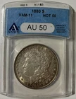 1880 Philadelphia Mint Morgan Silver ANACS AU 50