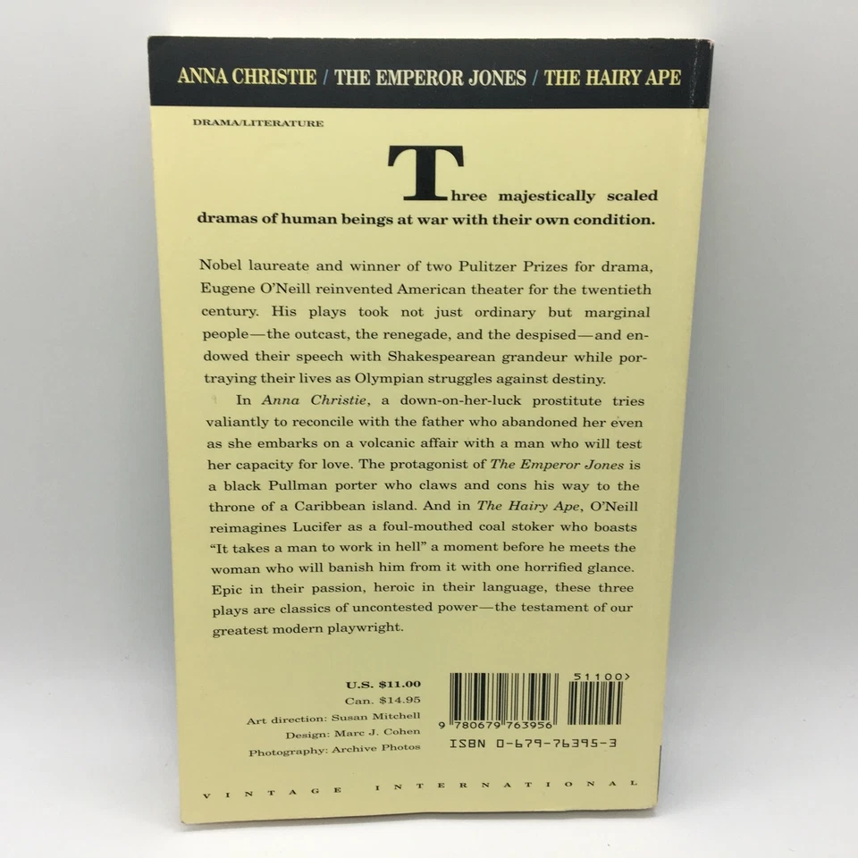 Anna Christie, The Emperor Jones, The Hairy Ape Eugene O'Neill Free Ship LN - Image 2 of 4