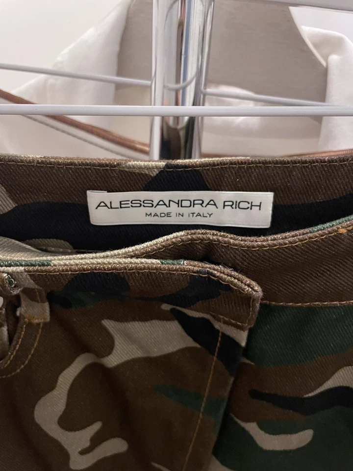 Камуфляжная мини-юбка Alessandra Rich с высокой талией 🤎 The Attico Vibe - Изображение 4 из 4