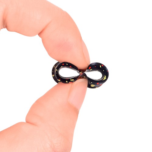 2 Pcs Black Thin Soft Silicone Tunnels Ear Gauges Double Flare Hollow Expander - Picture 7 of 7