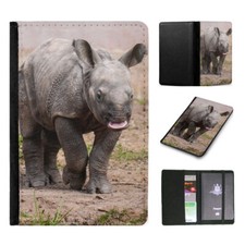 PASSPORT ITINERARY ORGANIZER|RHINOCEROS RHINO CALF BABY #1