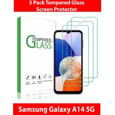 3-Pack Premium Tempered Glass Screen Protector for Samsung Galaxy A14 5G