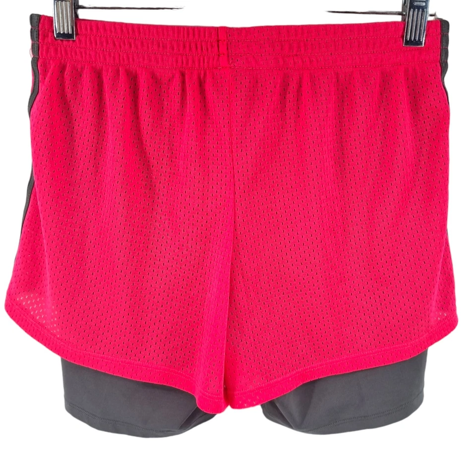 Champion Girls 2-in-1 Hot Pink/Gray Athletic/Activewear Stretch Bike Shorts XL  - Image 4 of 4