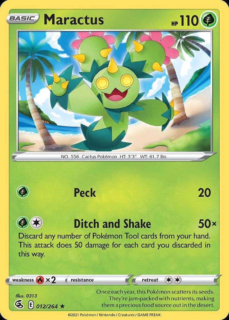 Pokemon Maractus (12/295) Fusion Strike LP REVERSE HOLO