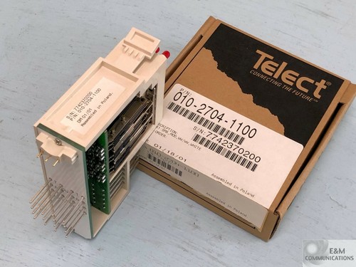 010-2704-1100 TELECT E1 SUPERMIX DSX-1 WIRE WRAP MODULE BEIGE WHITE NEW - 第 3/4 張圖片