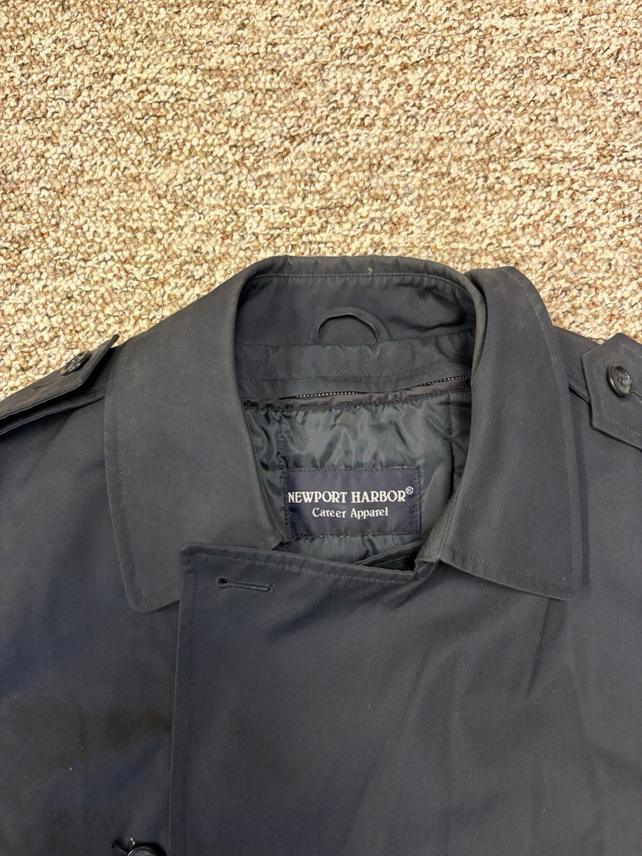 Newport Harbor Career Apparel Dark Navy Blue Trench Coat