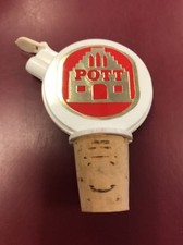 Vintage Potts Bros Liquor Pourer Bottle Topper Spout Mid Century Plastic Stopper