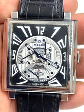 Milus Watch Herios TriRetrograde Steel Black 42mm Complication working