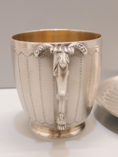 -TASSE et SA SOUCOUPE en ARGENT Poinçon MINERVE CHIFFREES T Collection Vitrine D - Afbeelding 16 van 24