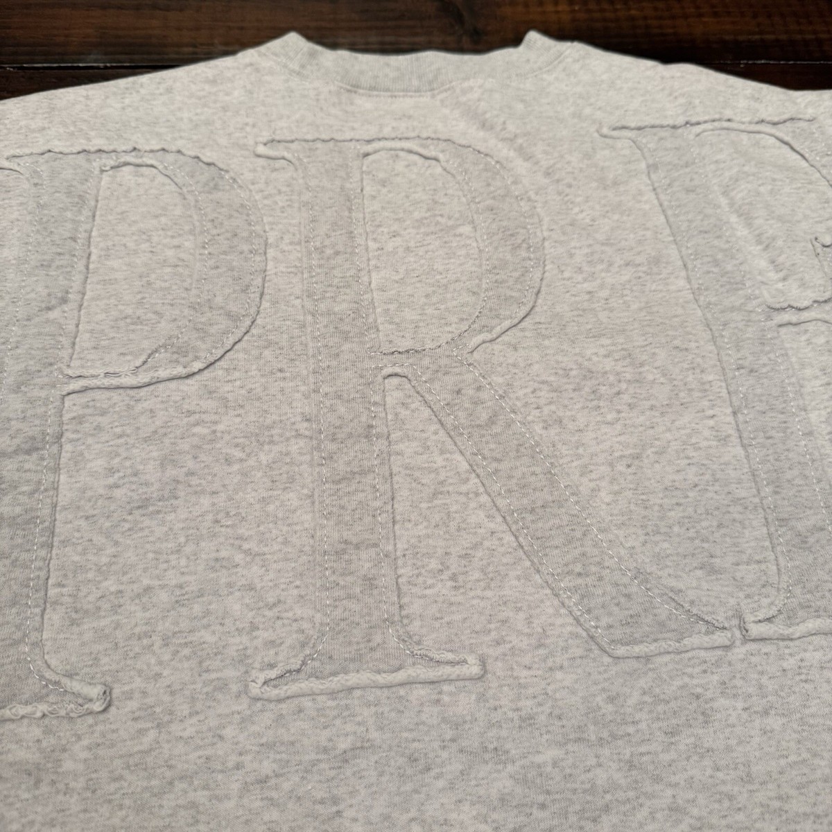 Supreme Tonal Applique Crewneck Ash Grey Size XL SS22 NEW