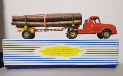 Dinky Supertoys 897 Motrice Willème Avec Semi-Remorque Fardier France Vintage
