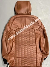 MAHOGANY HEXAGON STITCHED LEATHER SEAT COVERS FOR FORD BRONCO FULL SIZE 4 DOOR