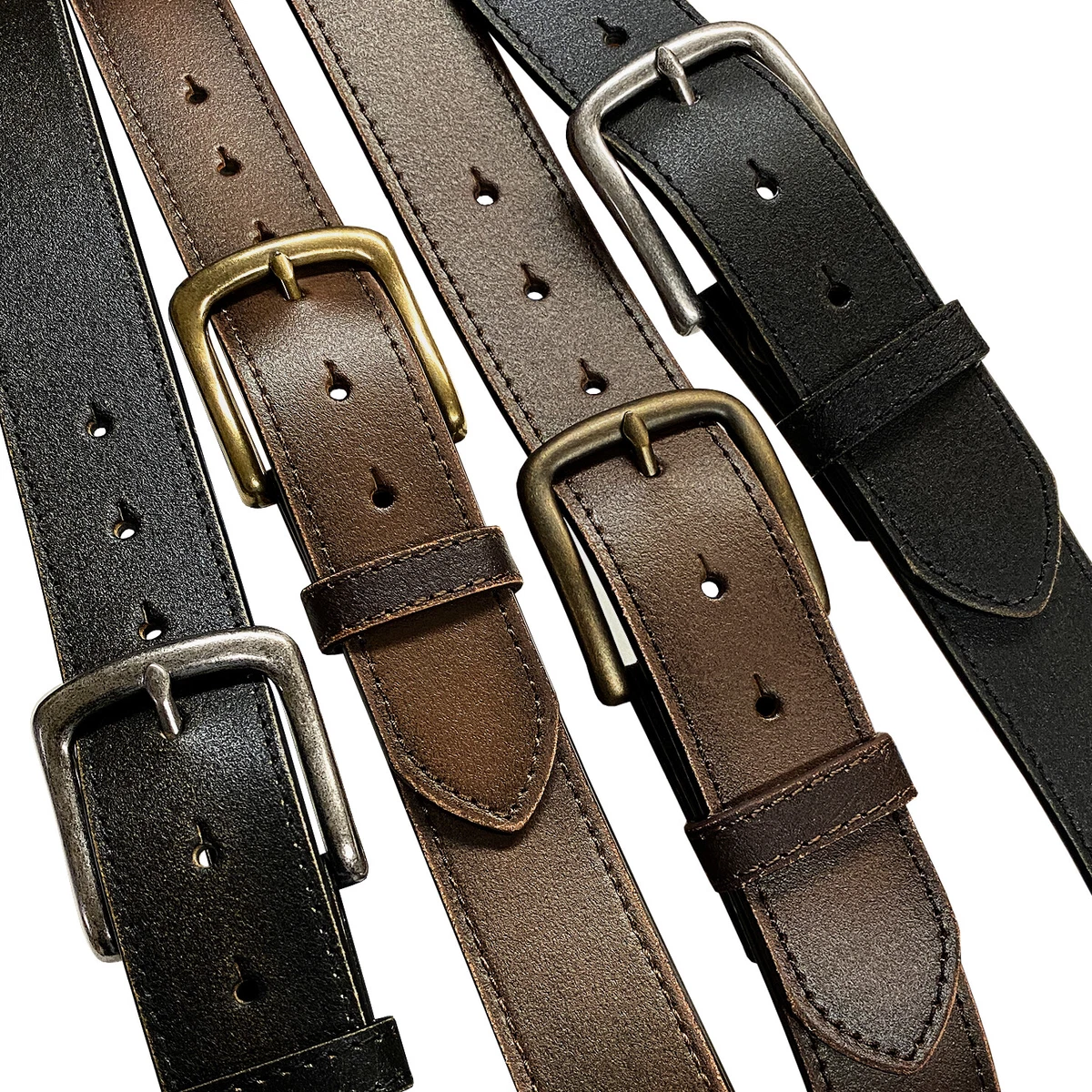 Antique Vintage Buckle Belt Classic Casual Jean Leather Belt 1 1 2 38mm Wide eBay