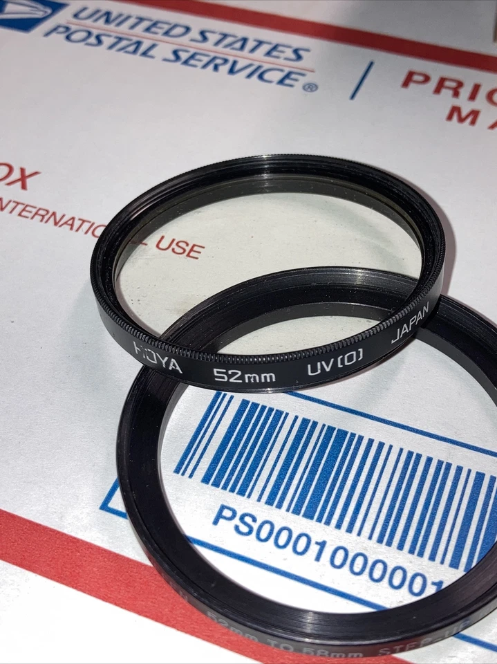 Tiffen 52mm To 58mm Step-Up & HOYA 52mm UV & 58mm Skylight Filter Camera Lens - Image 3 of 4