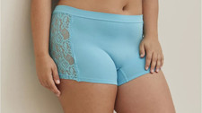 Womens Torrid BOYSHORT PANTY - SEAMLESS FLIRT SEA BLUE size 0 12 Large NWT
