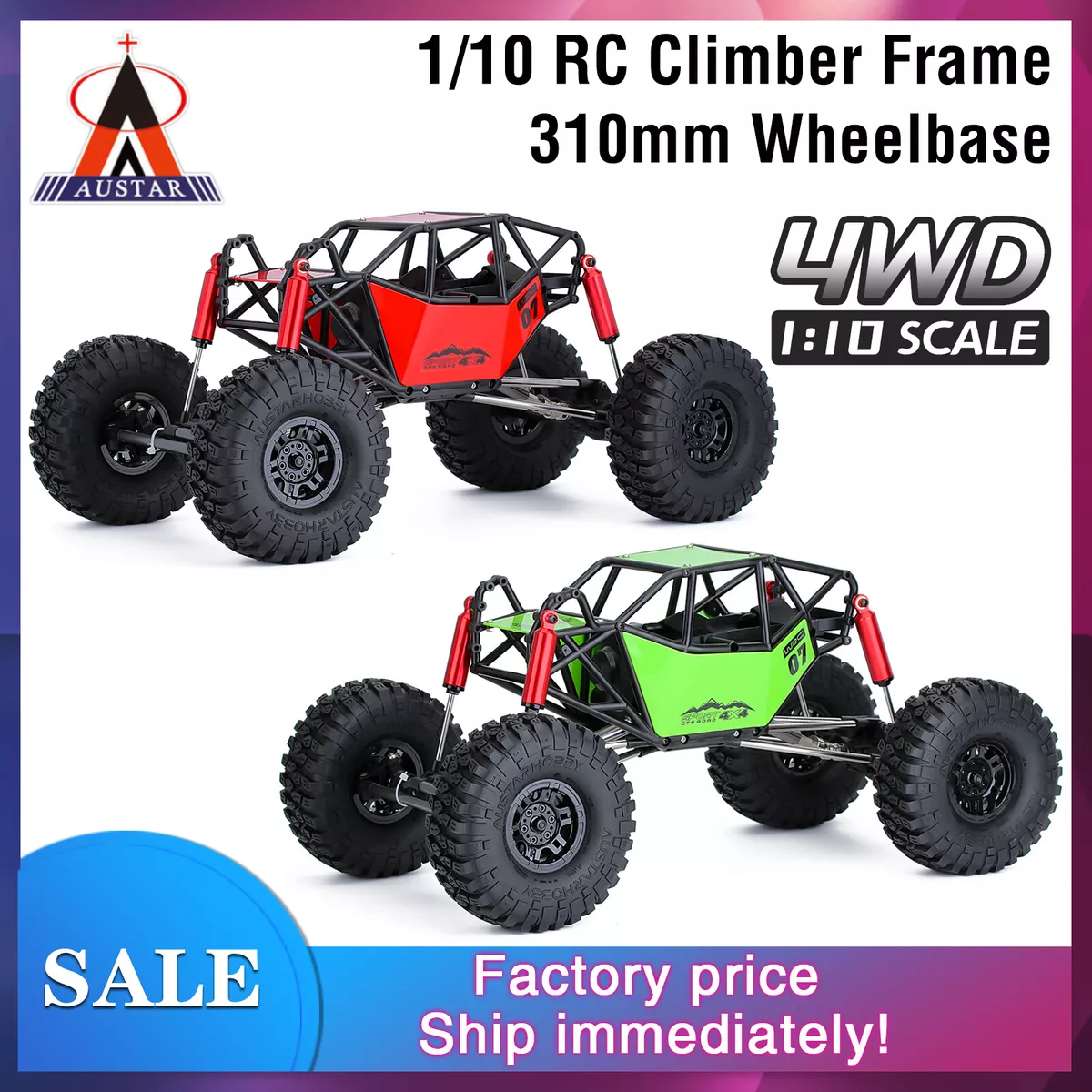 Rock Buggy Chassis 310mm for 1 10 RC Axial SCX10 90046 TRX4 DIY Crawler Parts
