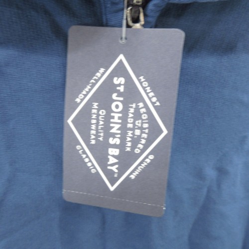 St. John's Bay Men's Pullover Sweatshirt 2XL Blue 100% Cotton Quarter Zip New - Picture 4 of 11