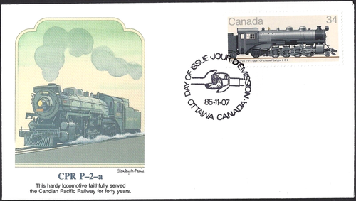 Canada # 1072 "Canadian Locomotives" Brand New 1985 Fleetwood Issue