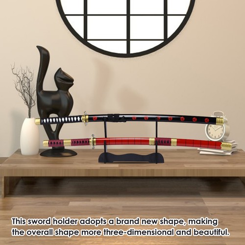 Schwertständer Katana Ständer Schwerthalter Schwarz Holz Display 2-lagiger Sä - Bild 10 von 12