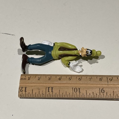 Vintage Disney Goofy Green Shirt Hat Brown Vest PVC Figure Cake Topper - Picture 9 of 12