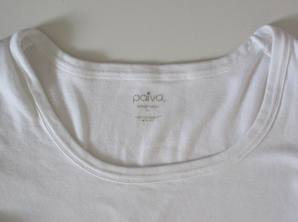 Túnica Paiva blanca mezcla de algodón manga corta manga corta nueva sin etiquetas Foto 2 de 4