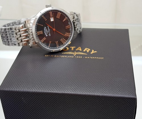 Rotary SWISS MADE Les Originales Mens Watch Sapphire glass GIFT for Him RRP£290 - Picture 9 of 12
