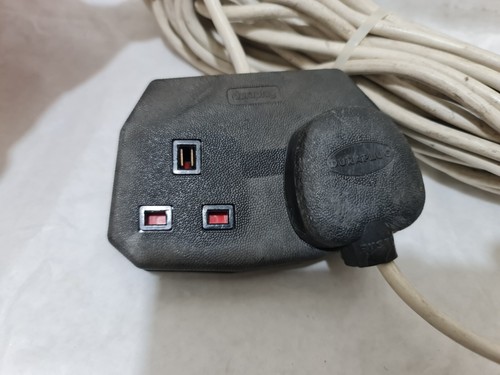 DURAPLUG DOPPELSTECKDOSE VERLÄNGERUNGSKABEL CA. 48 FUSS LANG MONTIERT 3-POLIGER STECKER - Bild 2 von 11