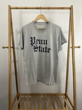VTG 80s Penn State Old English Nittany Lion Heather Gray T-Shirt Size XL