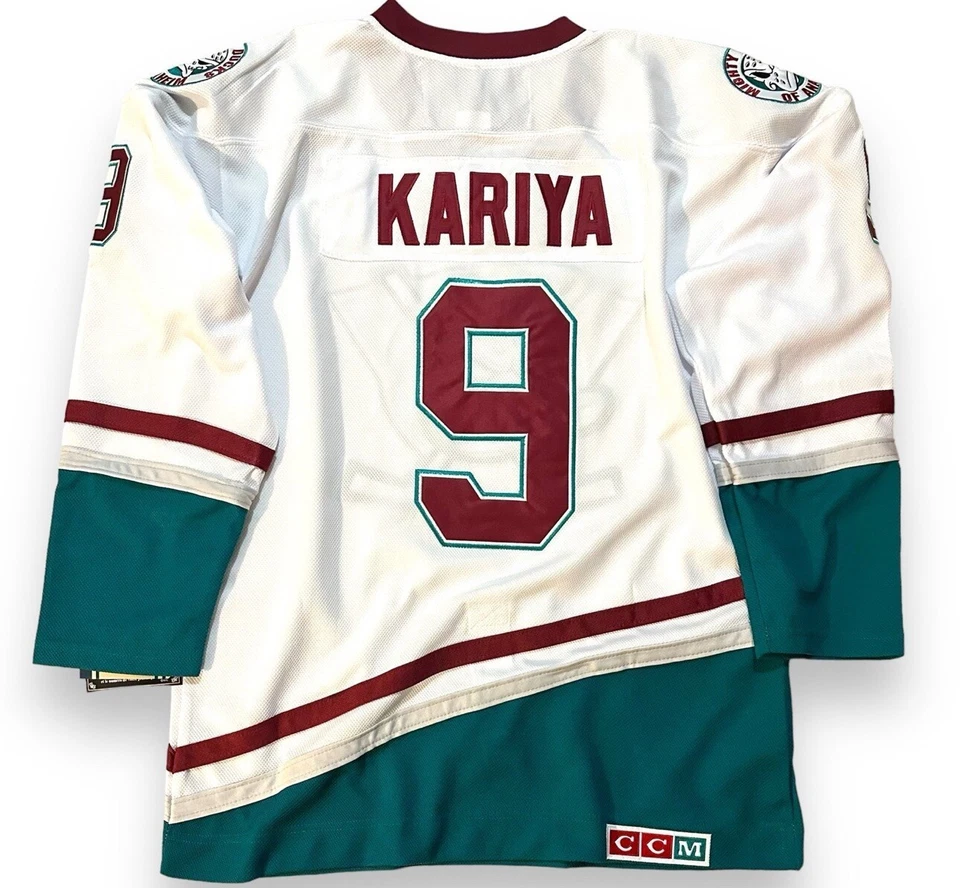 Camiseta deportiva Paul Kariya Anaheim Mighty Ducks CCM Throwback Away (tallas para hombre) Foto 2 de 4