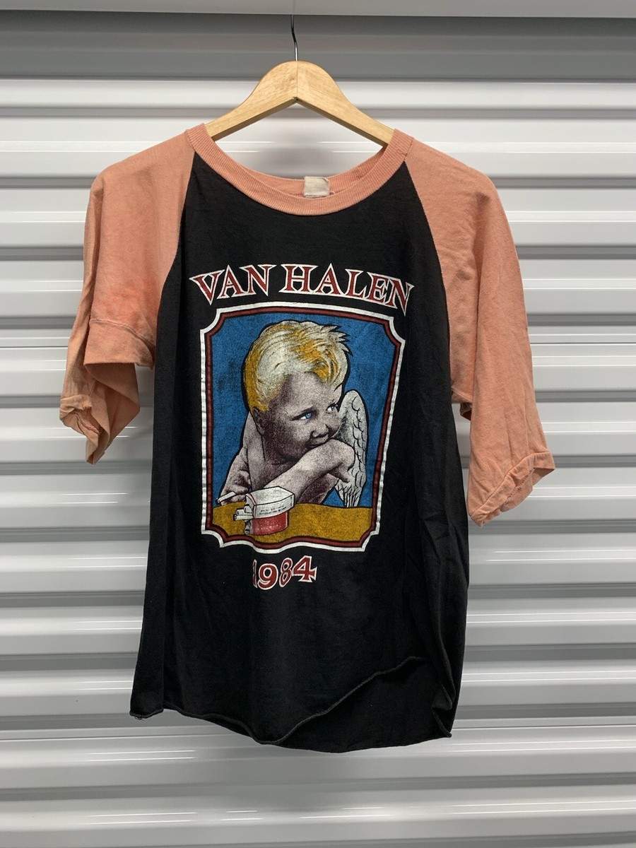 1984年製 Van Halen ヴァンヘイレン ヴィンテージ ラグラン　バンT 1984年製 Van Halen ヴァンヘイレン ヴィンテージ ラグランバンT