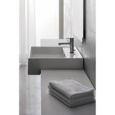 Lavandino Lavabo semincasso Design Teorema in Ceramica bianca 46 cm