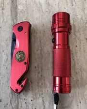 New- Bar Tech Pro Tactical Series Knife-Flashlight Combo
