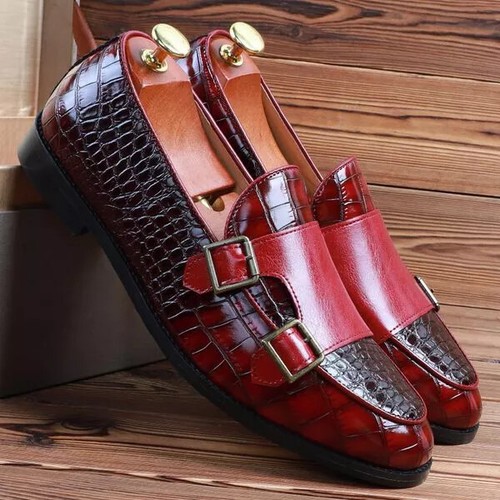 Mocassini Brogue Oxford Polacchine Scarpe Uomo Lucido Pelle Sintetica 29210 - Foto 5 di 5