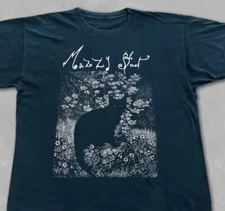 Reprint 1990 Early Mazzy Star Cat T-shirt Basic Black Men Women S-5XL