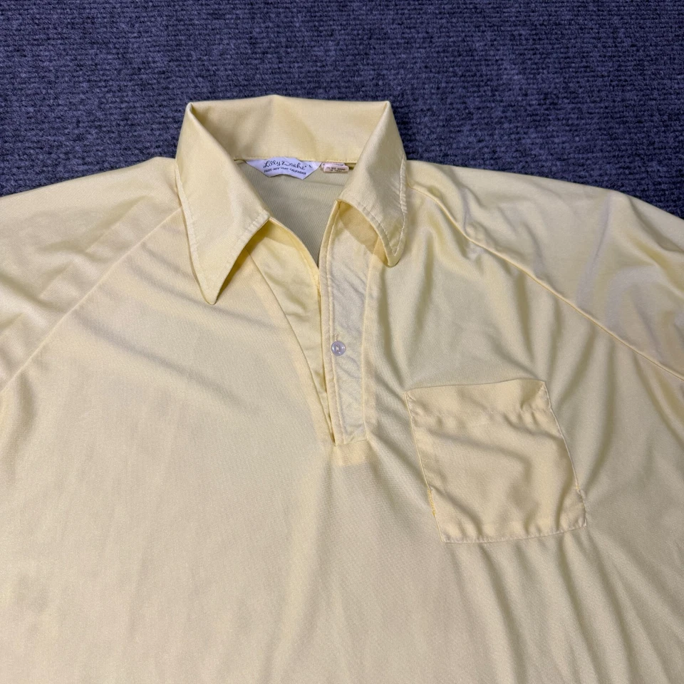 Винтажная мужская футболка Lilly Dache большая желтая эластичная диско Nik MCM Club 60-е 70-е - Изображение 3 из 4