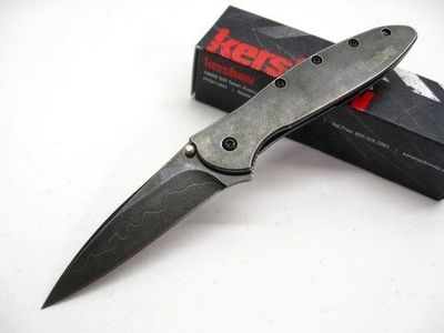 Messer Kershaw Leek A/O BlackWash Stahl D2 Griff Stahl Made In USA KS1660CBBW